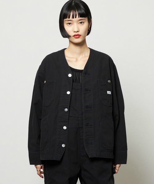 Lee(リー)の「Lee/リー エンジニアシャツジャケット DUNGAREES(その他アウター・レディース・グリーン/ブラック・MEDIUM/SMALL)」の1枚目の写真