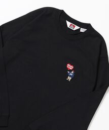 BEN DAVIS/WHITE LABEL | 【BEN DAVIS（ベンデイビス）】HEART GORILLA L/S TEE / クルーネック ロンT 長袖 刺繍 ワンポイント ユニセックス レギュラーシルエット(Tシャツ/カットソー)