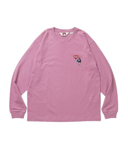 BEN DAVIS/WHITE LABEL（ベンデイビス ホワイトラベル）の「【BEN DAVIS（ベンデイビス）】HEART GORILLA L/S TEE / クルーネック ロンT 長袖 刺繍 ワンポイント ユニセックス レギュラーシルエット（Tシャツ/カットソー・メンズ・ブラック/ホワイト/ピンク系その他2・MEDIUM/LARGE/X-LARGE）」の10枚目の写真