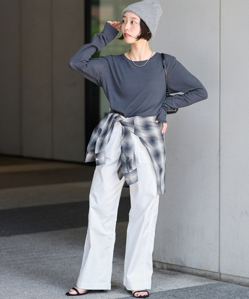 JOURNAL STANDARD relume(ジャーナルスタンダード レリューム)の「《追加 / 新色 / 新サイズ》ワイドベイカーパンツ(カーゴパンツ・レディース・ベージュ/ホワイト/カーキ/ブラック・40/38/36/34)」の13枚目の写真