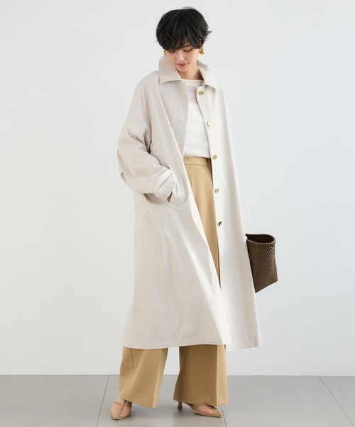 BARNYARDSTORM（バンヤードストーム）の「BARNYARDSTORM / 撥水ライトトレンチコート（ステンカラーコート・レディース・グレー系その他/ベージュ・S/M）」の12枚目の写真