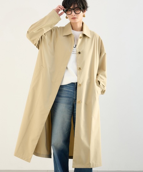 BARNYARDSTORM（バンヤードストーム）の「BARNYARDSTORM / 撥水ライトトレンチコート（ステンカラーコート・レディース・グレー系その他/ベージュ・S/M）」の14枚目の写真