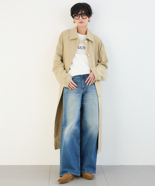 BARNYARDSTORM（バンヤードストーム）の「BARNYARDSTORM / 撥水ライトトレンチコート（ステンカラーコート・レディース・グレー系その他/ベージュ・S/M）」の16枚目の写真