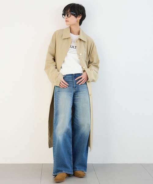 BARNYARDSTORM（バンヤードストーム）の「BARNYARDSTORM / 撥水ライトトレンチコート（ステンカラーコート・レディース・グレー系その他/ベージュ・S/M）」の17枚目の写真