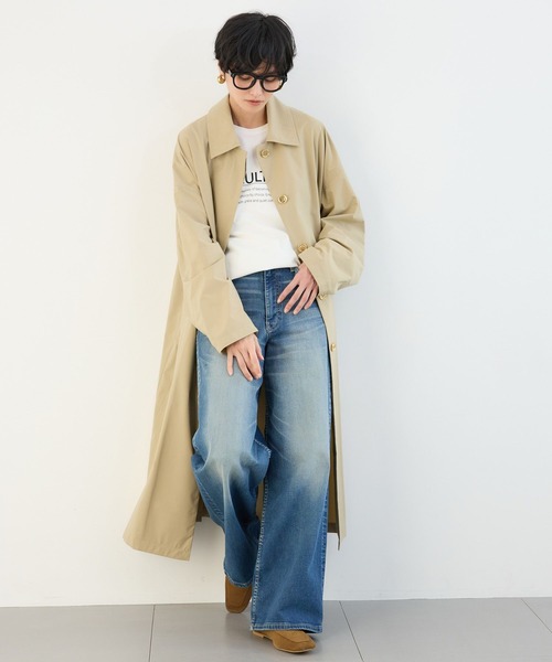 BARNYARDSTORM（バンヤードストーム）の「BARNYARDSTORM / 撥水ライトトレンチコート（ステンカラーコート・レディース・グレー系その他/ベージュ・S/M）」の19枚目の写真