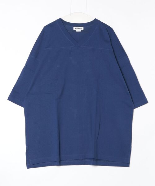 fitfor(フィットフォー)の「【SE1】【FIT FOR/フィットフォー】 #503 MESH FOOTBALL TEE(Tシャツ/カットソー・メンズ・White/ブルー/Black・L/XL)」の3枚目の写真