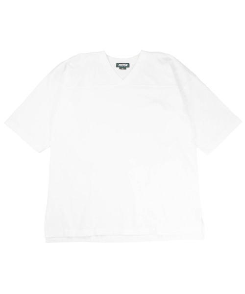 fitfor(フィットフォー)の「【SE1】【FIT FOR/フィットフォー】 #503 MESH FOOTBALL TEE(Tシャツ/カットソー・メンズ・White/ブルー/Black・L/XL)」の5枚目の写真
