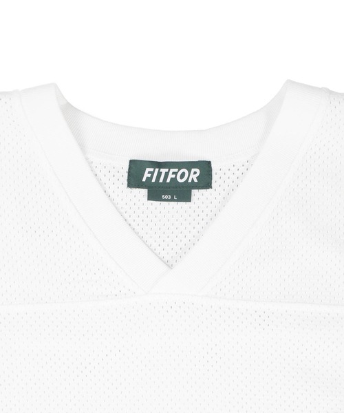 fitfor(フィットフォー)の「【SE1】【FIT FOR/フィットフォー】 #503 MESH FOOTBALL TEE(Tシャツ/カットソー・メンズ・White/ブルー/Black・L/XL)」の6枚目の写真
