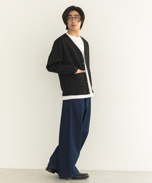 CRAFT STANDARD BOUTIQUE（クラフトスタンダードブティック）の「ウォッシャブルVネックカーディガン（カーディガン/ボレロ・メンズ・ベージュ/チャコールグレー/ブラック・M/L）」の16枚目の写真