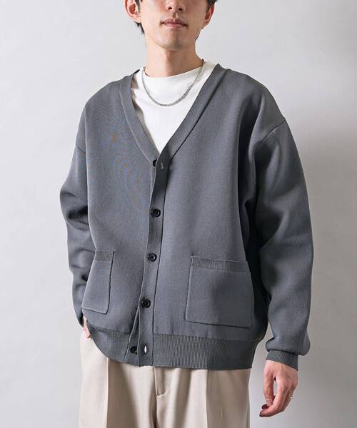 CRAFT STANDARD BOUTIQUE（クラフトスタンダードブティック）の「ウォッシャブルVネックカーディガン（カーディガン/ボレロ・メンズ・ベージュ/チャコールグレー/ブラック・M/L）」の18枚目の写真