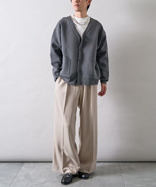 CRAFT STANDARD BOUTIQUE（クラフトスタンダードブティック）の「ウォッシャブルVネックカーディガン（カーディガン/ボレロ・メンズ・ベージュ/チャコールグレー/ブラック・M/L）」の21枚目の写真