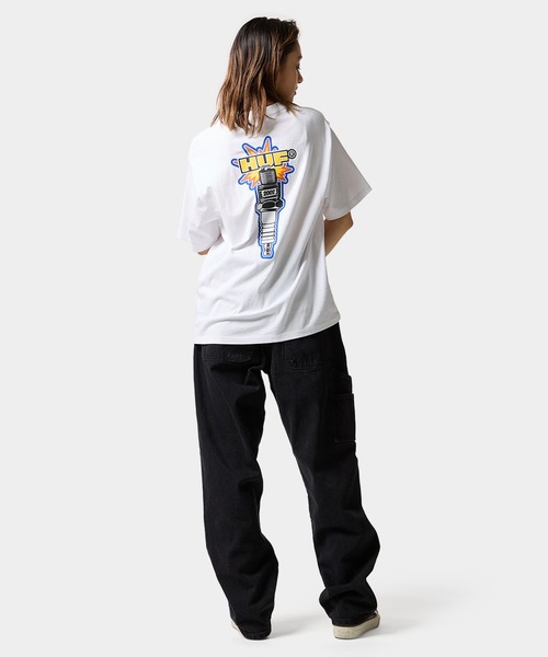 HUF(ハフ)の「SPARK IT UP TEE(Tシャツ/カットソー・メンズ・ブラック/ホワイト・S/M/L/XL/XXL)」の9枚目の写真