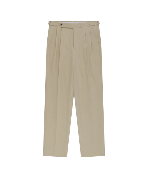 BELLIEF(ベリーフ)の「Essential Cotton Twill Adjust 2-Pleated Relaxed Chino (Beige)(その他パンツ・メンズ・その他・X-LARGE/MEDIUM/LARGE)」の1枚目の写真