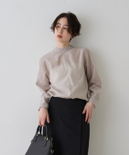 AULENTTI(オウレンティ)の「【AULENTTI/オウレンティ】レザー2wayハンドバッグ/ショルダーバッグ(ショルダーバッグ・レディース・ブラック/クリーム・フリー)」の12枚目の写真