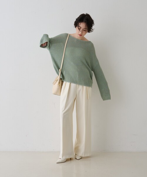 AULENTTI(オウレンティ)の「【AULENTTI/オウレンティ】レザー2wayハンドバッグ/ショルダーバッグ(ショルダーバッグ・レディース・ブラック/クリーム・フリー)」の14枚目の写真