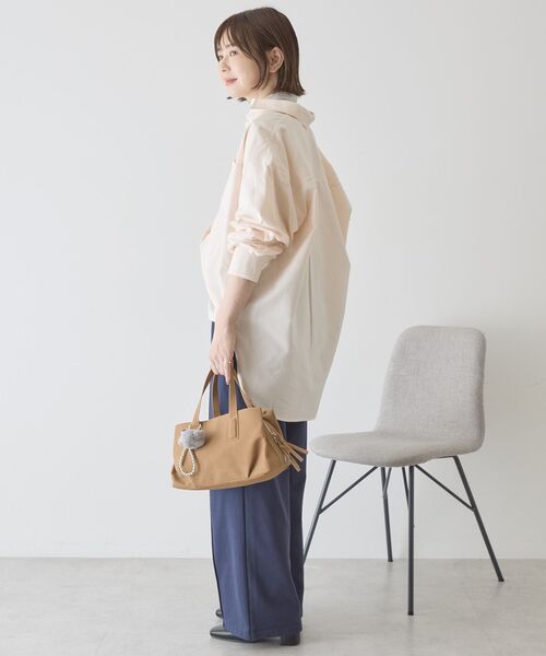 AMERICAN HOLIC（アメリカンホリック）の「パーテーション2WAYボストンバッグ（ショルダーバッグ・レディース・シルバー/ベージュ/ブラック・FREE）」の6枚目の写真