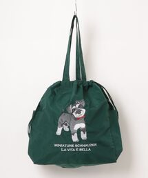 polka polka（ポルカポルカ）の「SOBIA / アニマル刺繍巾着トートバッグ（トートバッグ）」