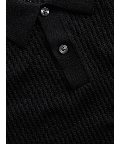 GAP(ギャップ)の「クロシェ ニットポロシャツ(ポロシャツ・メンズ・ベージュ/ブラック・XS/S/M/L/XL)」の9枚目の写真