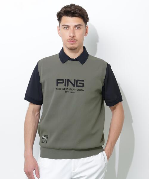 PING(ピン)の「【PING APPAREL】ニットベスト <GOLD> (MENS)(ベスト・メンズ・ブラック/グレー/ホワイト・S/LL/LL1/M/L)」の3枚目の写真