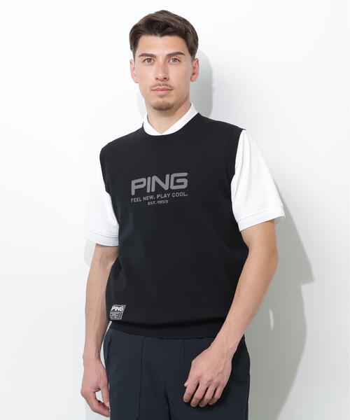 PING(ピン)の「【PING APPAREL】ニットベスト <GOLD> (MENS)(ベスト・メンズ・ブラック/グレー/ホワイト・S/LL/LL1/M/L)」の2枚目の写真