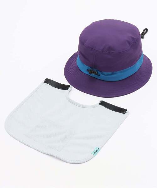 kladskap（クレードスコープ）の「恐竜ワンポイントアウトドアハット（ハット・キッズ・パープル/マスタード・L(54-56cm)/51-53cm/S(48-50cm)）」の4枚目の写真