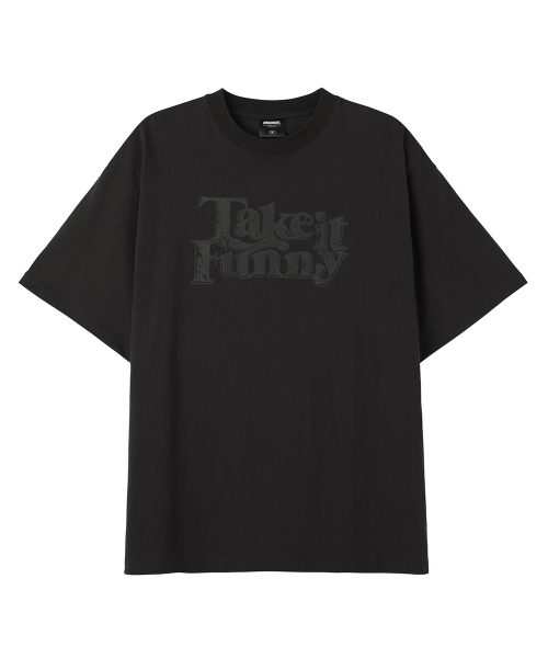 URBANAGE（アーバンエイジ）の「テイクイットファニー ヴィンテージ オーバー半袖_チャコール（Tシャツ/カットソー・レディース・その他・MEDIUM/LARGE）」の2枚目の写真