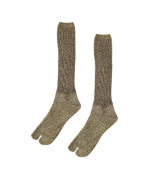 FAKUI(ファクイ)の「GLITTER TABI LOOSE SOCKS / ラメ足袋ルーズソックス(ソックス/靴下・レディース・ゴールド/ピンク/シルバー・22.0~24.0cm)」の10枚目の写真