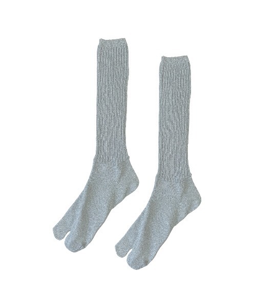 FAKUI(ファクイ)の「GLITTER TABI LOOSE SOCKS / ラメ足袋ルーズソックス(ソックス/靴下・レディース・ゴールド/ピンク/シルバー・22.0~24.0cm)」の5枚目の写真