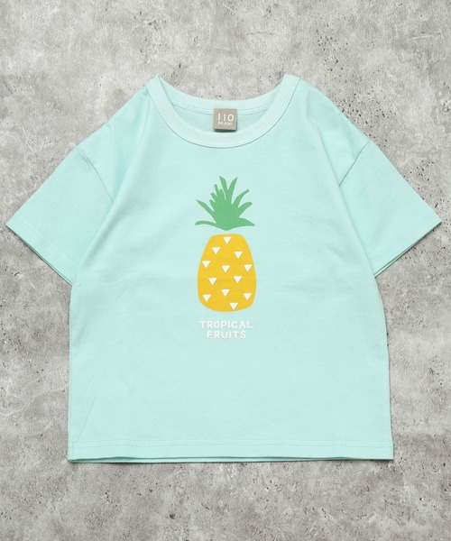 セール】【綿100％・リンク◎】トロピカルフルーツ半袖Tシャツ