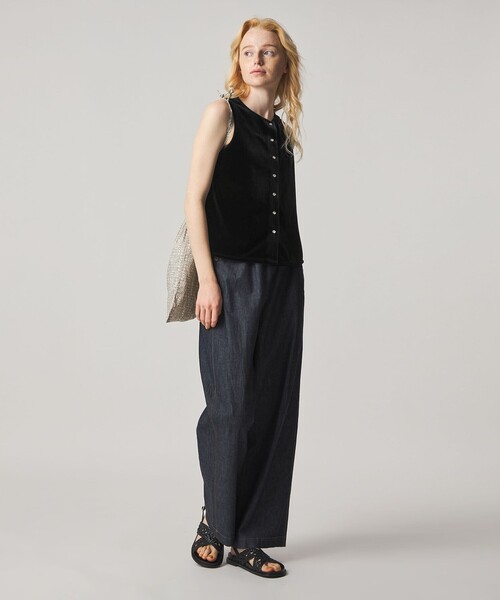Steven Alan(スティーブンアラン)の「<Steven Alan>ベロア ノースリーブ(Tシャツ/カットソー・レディース・ブラック/コバルトブルー/ベージュ・FREE)」の8枚目の写真