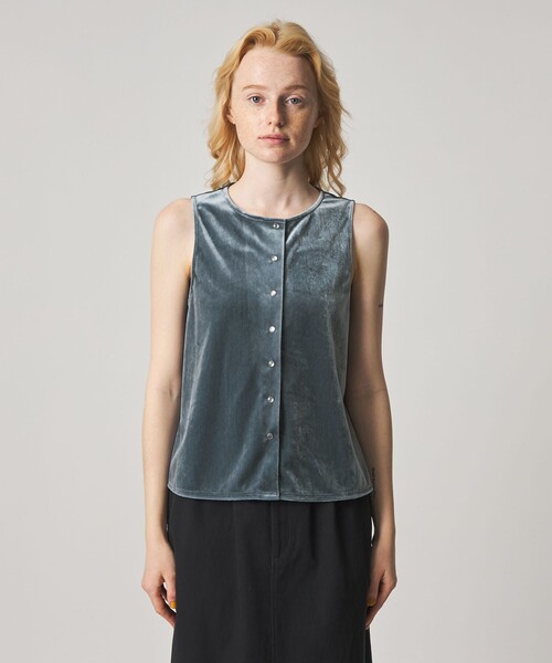 Steven Alan(スティーブンアラン)の「<Steven Alan>ベロア ノースリーブ(Tシャツ/カットソー・レディース・ブラック/コバルトブルー/ベージュ・FREE)」の11枚目の写真