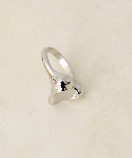 Kastane（カスタネ）の「【fiw.】クラッシュハートリング（リング・レディース・クリア/シルバー・FREE）」の6枚目の写真