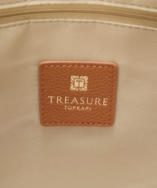 TREASURE TOPKAPI(トレジャートプカピ)の「【TREASURE TOPKAPI】レザーコンビ ストライプハンドル スリム トートバッグ A4 / 軽量(トートバッグ・レディース・キャメル/ブルー/ネイビー・FREE)」の15枚目の写真