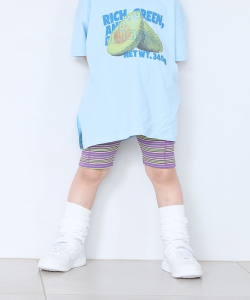 LOWRYS FARM（ローリーズファーム）の「サイクルリブパンツ　667545（レギンス/スパッツ・キッズ・パープル系その他3/ブラック/ブラック系その他/ライトピンク/オレンジ/グリーン系その他・120cm/130cm/150cm/110cm/140cm）」の5枚目の写真