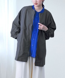 MARAI（マーライ）の「ノーカラーミドル丈アウター 撥水加工 花粉対策（ブルゾン）」