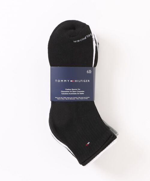 TOMMY HILFIGER メンズソックス 靴下 6足組 フラッグロゴ