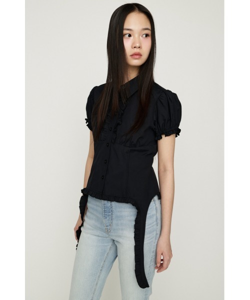 SLY(スライ)の「CHECK FRILL SH BL チェックフリルシャツブラウス 春服 夏服(シャツ/ブラウス・レディース・マルチ/ブラック・FREE)」の4枚目の写真