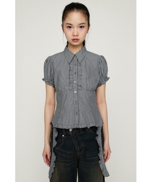SLY(スライ)の「CHECK FRILL SH BL チェックフリルシャツブラウス 春服 夏服(シャツ/ブラウス・レディース・マルチ/ブラック・FREE)」の10枚目の写真