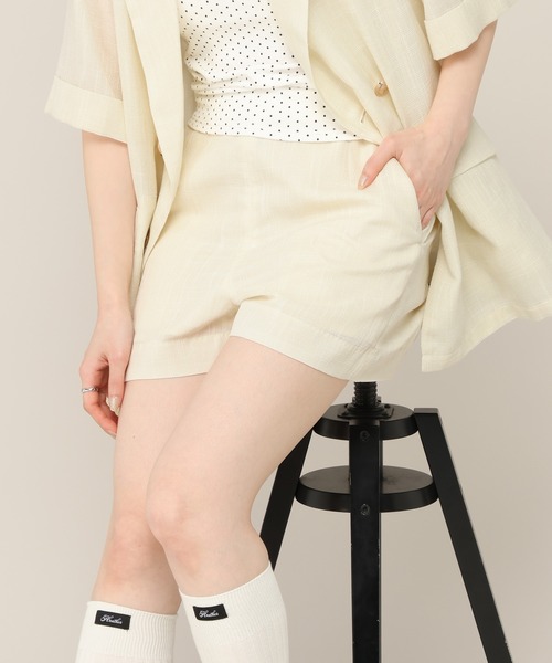 Heather(ヘザー)の「サマーツイードタイトショートパンツ 670828(その他パンツ・レディース・ブラック/ブラック系その他/アイボリー・M/S)」の2枚目の写真