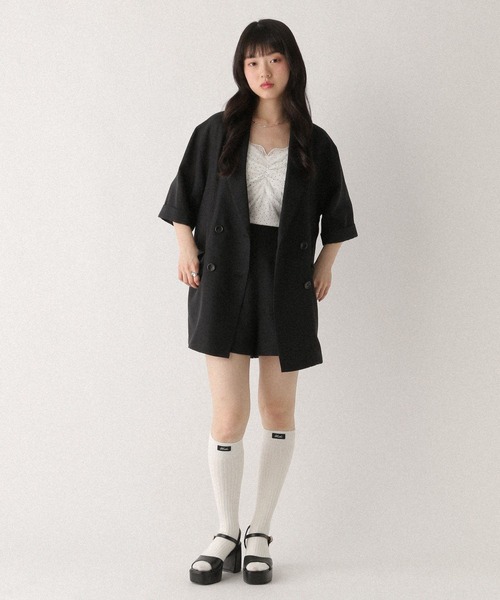 Heather(ヘザー)の「サマーツイードタイトショートパンツ 670828(その他パンツ・レディース・ブラック/ブラック系その他/アイボリー・M/S)」の4枚目の写真