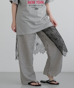 tanakadaisuke/タナカダイスケ】lace docking maxi denim skirtデニム