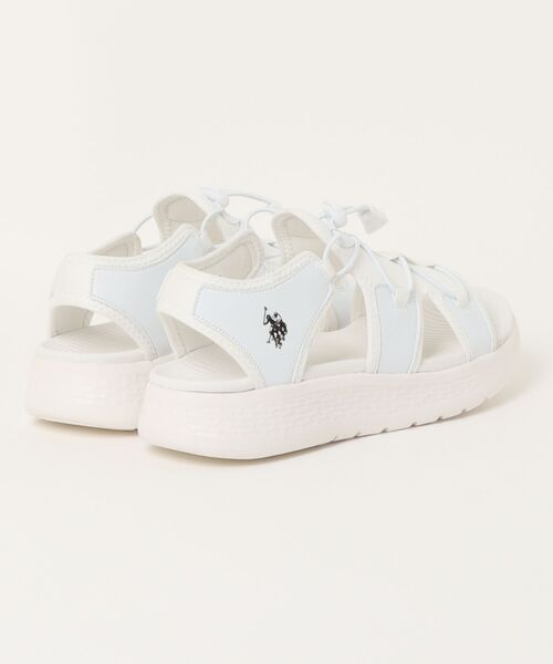 U.S. POLO ASSN.(ユーエスポロアッスン)の「【U.S. POLO ASSN./ユーエスポロアッスン】ワンポイント 厚底サンダル スポーツサンダル ワンポイント 夏 旅行 キャンプ ストリート 韓国ファッション(サンダル・メンズ・ホワイト/ブラック・27cm/25.5cm/26cm/26.5cm/25cm)」の4枚目の写真