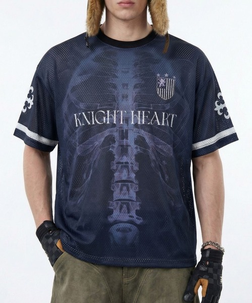 CORPUS TOKYO(コーパス トーキョー)の「Football Mesh T-Shirt/クルーネックメッシュTシャツ(Tシャツ/カットソー・メンズ・C/B/D・3/2/1)」の1枚目の写真