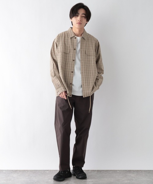 GLOBAL WORK(グローバルワーク)の「サッカーチェックシャツ/長袖/732033(シャツ/ブラウス・メンズ・ブラウン/ブラック・SMALL/X-LARGE/LARGE/MEDIUM)」の7枚目の写真