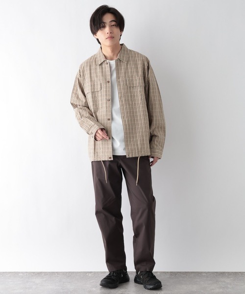 GLOBAL WORK(グローバルワーク)の「サッカーチェックシャツ/長袖/732033(シャツ/ブラウス・メンズ・ブラウン/ブラック・SMALL/X-LARGE/LARGE/MEDIUM)」の8枚目の写真