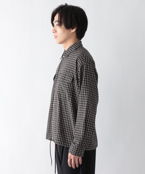 GLOBAL WORK(グローバルワーク)の「サッカーチェックシャツ/長袖/732033(シャツ/ブラウス・メンズ・ブラウン/ブラック・SMALL/X-LARGE/LARGE/MEDIUM)」の15枚目の写真
