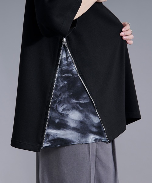 Ellno Loset(エルノロゼット)の「2wayサイドジップガラポンチTシャツ(Tシャツ/カットソー・メンズ・オフホワイト/ブラック・LARGE/MEDIUM/SMALL)」の18枚目の写真
