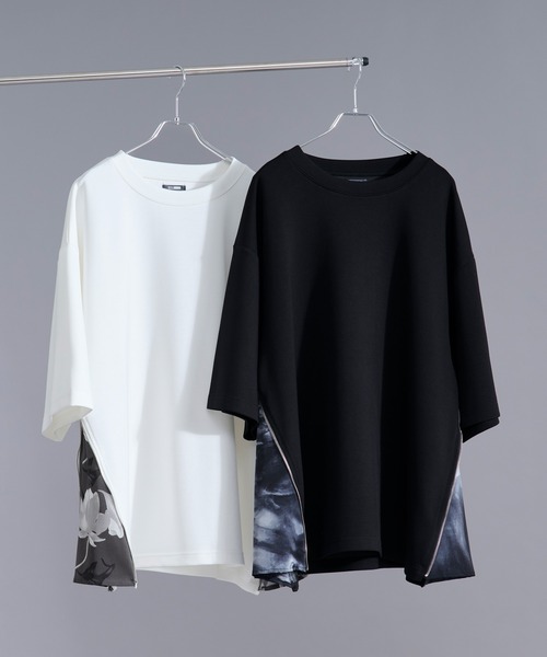 Ellno Loset(エルノロゼット)の「2wayサイドジップガラポンチTシャツ(Tシャツ/カットソー・メンズ・オフホワイト/ブラック・LARGE/MEDIUM/SMALL)」の20枚目の写真