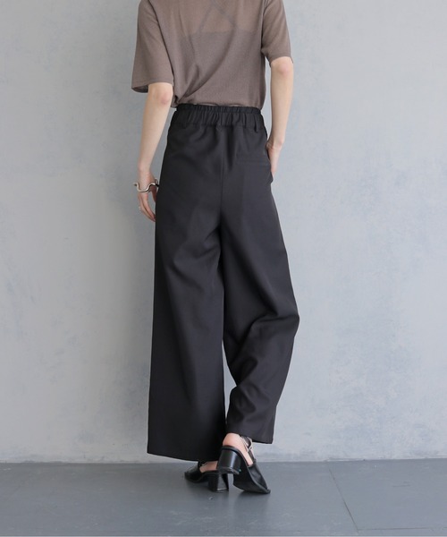 &g'aime（アンジェム）の「【&ｇ'aime 】レイヤードウエストパンツ　Layered Waist Trousers（スラックス・レディース・チャコールグレー/ブラック・FREE）」の5枚目の写真