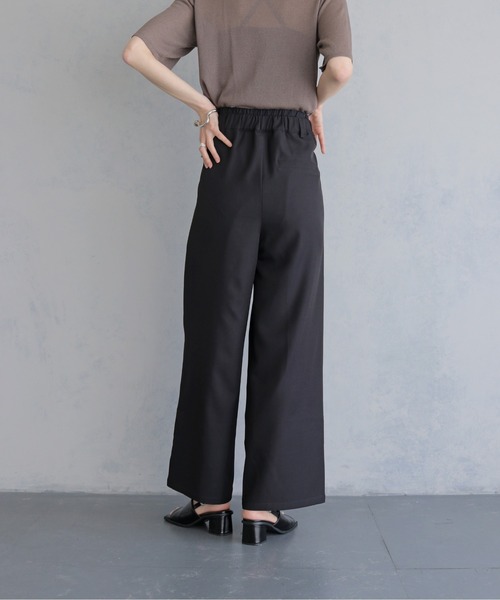 &g'aime（アンジェム）の「【&ｇ'aime 】レイヤードウエストパンツ　Layered Waist Trousers（スラックス・レディース・チャコールグレー/ブラック・FREE）」の6枚目の写真